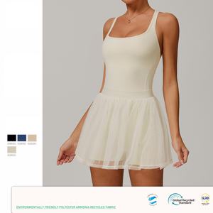 ชุดเล่นกีฬารัดรูปสำหรับผู้หญิงชุดเล่นโยคะเทนนิสฟิตเนสชุดเล่นกีฬากลางแจ้งโลโก้ได้ตามต้องการ - Product Image 2