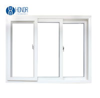 Fenêtres coulissantes en verre HONOR PSW80, profil PVC/UPVC moderne, fonction insonorisante, moustiquaire en fibre de verre, garantie 5 ans, cadre en plastique