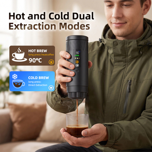 เครื่องชงกาแฟแคปซูลไร้สายแบบพกพา 3 in 1 – เครื่องชงเอสเพรสโซไฟฟ้าขนาดกะทัดรัดพร้อมระบบทำความร้อนไร้สายและแรงดันปั๊ม 20 บาร์ - Product Image 3