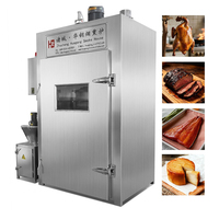 Four à fumage industriel de viande de 200 kg de capacité, en acier inoxydable robuste, pour saucisses, machine de traitement alimentaire automatique