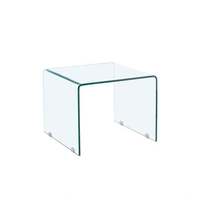 Table basse moderne minimaliste multifonction en verre trempé non pliable, emballage postal inclus, pour maison, villa, hôtel, salon