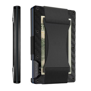 2026 new metal card holder case fiber <b>wallet</b> and <b>wallet</b> feature <b>RFID</b> anti-theft and anti-brushing technology - Product Image 1