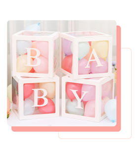 Celebridad colorido transparente Baby Shower globo caja personalizada <span class=keywords><strong>bautizo</strong></span> cumpleaños fiesta boda decoración <span class=keywords><strong>regalo</strong></span> Idea - Product Image 3