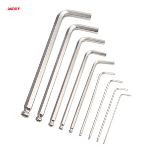 Jeu de clés <span class=keywords><strong>Allen</strong></span> en acier CRV, métriques, 9 pièces, clés hexagonales avec embout sphérique, nickelées, couple élevé, jeu de douilles <span class=keywords><strong>Allen</strong></span> pour usage industriel OEM - Product Image 6