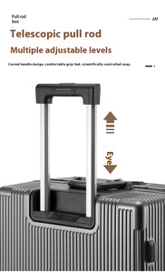 <span class=keywords><strong>Valigia</strong></span> in Alluminio Personalizzabile con Apertura Frontale, Beauty Case Multifunzionale da 20 Pollici, Bagaglio a Mano 20'' 22'' - Product Image 2