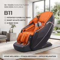 Sillón de Masaje Eléctrico Inteligente 4D con Riel SL Flexible, Gravedad Cero, Sistema de Masaje de Pies con Calor y Airbags