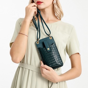 New Design Multifunction Woven Pattern Shoulder Crossbody <strong>Bag</strong> Pu Leather <strong>Mobile</strong> Phone <strong>Bags</strong> for Women - Product Image 3
