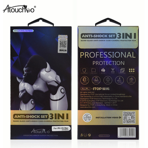 Atouchbo 3 en 1 conjunto Airbag Anti-choque caso Nano <span class=keywords><strong>cristal</strong></span> Protector <span class=keywords><strong>de</strong></span> pantalla <span class=keywords><strong>de</strong></span> película Protector <span class=keywords><strong>de</strong></span> cámara para iPhone - Product Image 6