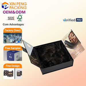 Scatole di Lusso Nere Opache in Cartone Rigido con Chiusura Magnetica per Extension di Capelli, Personalizzabili con Logo Stampato, <span class=keywords><strong>Confezioni</strong></span> per Prodotti Elettronici - Product Image 1
