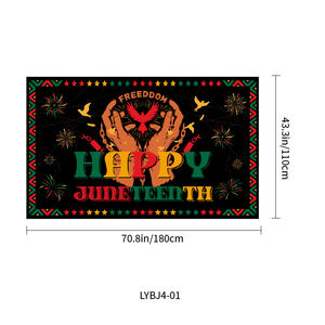 <span class=keywords><strong>Feliz</strong></span> Juneteenth telón de fondo Banner <span class=keywords><strong>19</strong></span> de junio de 1865 Día DE LA LIBERTAD Banner Africano Afro Americano Día DE LA Independencia Suministros de decoración para fiestas - Product Image 1