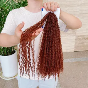 Zoesoul 20Inch Ombre Braziliaanse Vlecht Synthetische Krullend Gehaakte Vlechten Haar Voor Haarverlenging