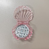 Boîte d'emballage de maquillage personnalisée en forme de coquille de perle pour poudre, fard à paupières, correcteur, palette de blush avec pendentif