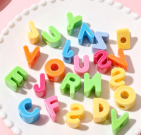 Perles en acrylique massives de 6 mm, couleur unie, lettres de l'alphabet, perles en vrac, accessoires pour la fabrication de bijoux faits main, porte-clés DIY