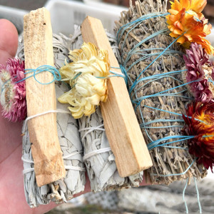 Белый шалфей с кристаллами шалфей пучок шалфей и Лавандовые палочки - Product Image 4