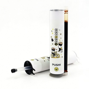 Biodegradable Gift Cardboard Sushi Paper Push up Tube <b>Container</b> Aluminum <b>Foil</b> Paper Cylinder Box Packaging with Sauce Tube - Product Image 3