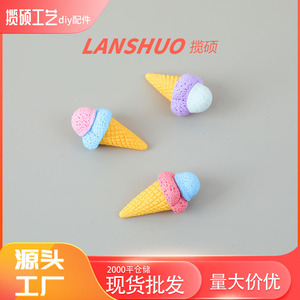 Conos de Helado en Miniatura 3D, Resina Plástica, Arte Coleccionable, Decoración - Product Image 5