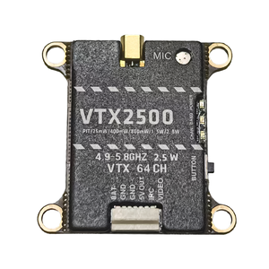 Module émetteur vidéo FPV DAKEFPV VTX2500 4.9-5.8GHz 2.5W, puissance réglable <span class=keywords><strong>multi</strong></span>-niveaux, 64 canaux, micro intégré, compatible <span class=keywords><strong>multi</strong></span>-marques - Product Image 4