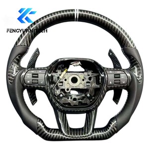 พวงมาลัยคาร์บอนไฟเบอร์ LED สำหรับฮอนด้า CRV HR-V <span class=keywords><strong>Civic</strong></span> R Fl5 Si Acura Integra 6th <span class=keywords><strong>2022</strong></span> 2023 2024 2025 2026 - Product Image 5