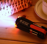 8 en 1 outil magnétique lampe de poche multi lumière LED tournevis/tournevis portable avec torche LED