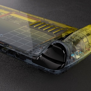 EXtremeRate Gradient <b>Black</b> Yellow Replacement Housing Shell Case Custom <b>Console</b> Cover for Steam Deck LCD <b>Console</b> - Product Image 6
