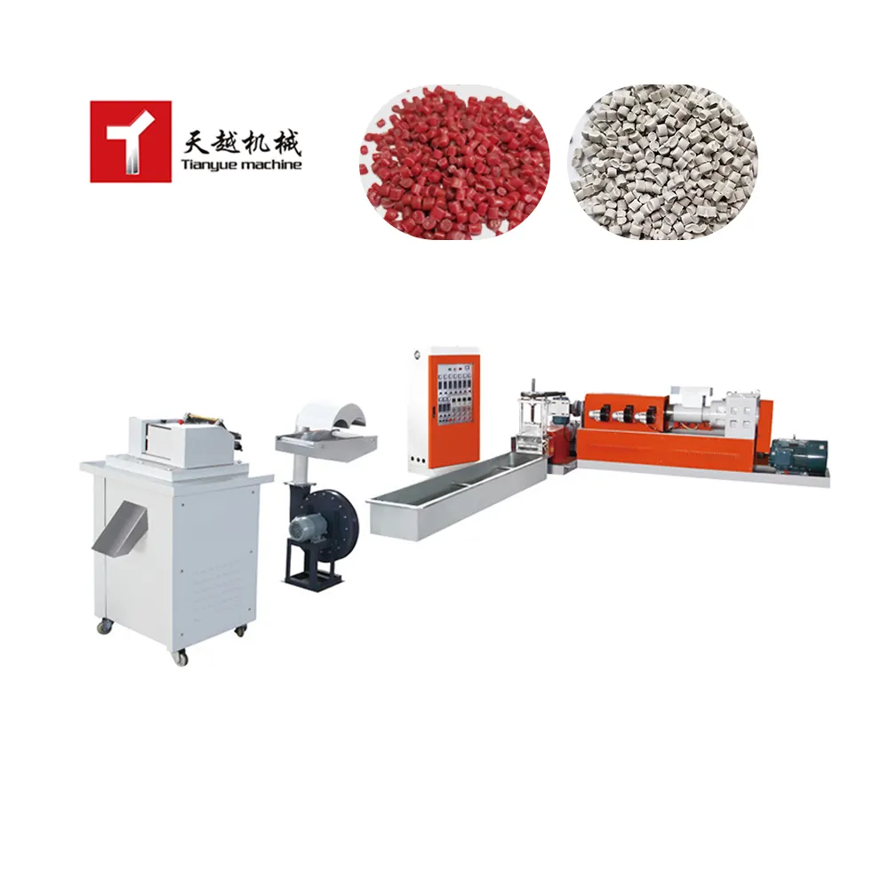 Làm mát không khí HDPE/Pe/PP Pet pelletizer tái chế một giai đoạn hạt nhựa làm cho máy granulator nhựa tái chế máy móc