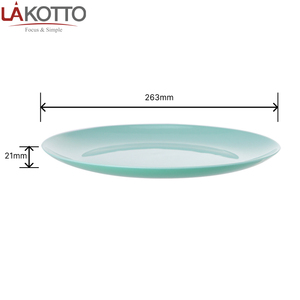 Alta Qualidade Cinza Verde Cor Opala Vidraria Louça Placa Tipo Oval 10.5 'Placa Plana - Product Image 2