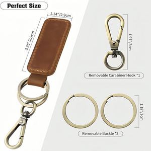 Llavero de Cuero Personalizado para Hombre, Anillo para Llaves con Nombre Grabado, Regalo para Él o Ella, Accesorio Colgante para Mochila - Product Image 5
