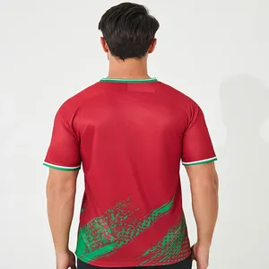 Camiseta <span class=keywords><strong>de</strong></span> Fútbol <span class=keywords><strong>de</strong></span> <span class=keywords><strong>Portugal</strong></span> para Hombre, <span class=keywords><strong>de</strong></span> Alta Calidad, Último Modelo Europeo, Manga Corta, Cómoda, Sublimada, <span class=keywords><strong>de</strong></span> Secado Rápido - Product Image 2