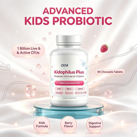 Kidophilus Plus Probiotiques Comprimés à Croquer 1 Milliard UFC Saveur Baies 90 Comprimés OEM Complément Alimentaire pour Enfants