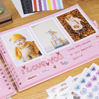 Album photo DIY 2026, album de scrapbooking, collection créative, album commémoratif, ensemble de carnets en cuir