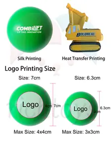 Pu Stress Ball Promotion Custom Logo Printing Pu Foam Round Stress Ball For Hand Wrist Stress Reliefs
