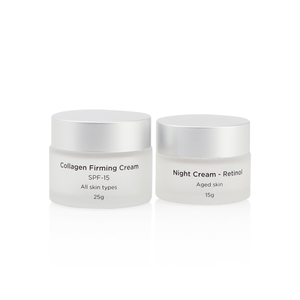 Nhà Cung Cấp <span class=keywords><strong>1</strong></span> <span class=keywords><strong>1</strong></span>.7 3.3 <span class=keywords><strong>Oz</strong></span> <span class=keywords><strong>5</strong></span> 10 15 20 25 30 50 100 Ml Mặt Gel Container Frosted Rõ Ràng Frosted <span class=keywords><strong>Glass</strong></span> <span class=keywords><strong>Jar</strong></span> Với Nhôm Mũ - Product Image 1