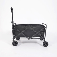 Chariot de chariot en acier amovible avec poignée de roue de 5 pouces Chariot de camping pliable au design moderne pour la randonnée et le shopping Nouvelle taille d'emballage