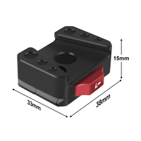 FEICHAO Placa de sujeción de liberación rápida con tornillo de 1/4 pulgadas, adaptador de montaje V-Lock para cámara, trípode, monitor de campo, luz LED, SLR, DSLR, gimbal