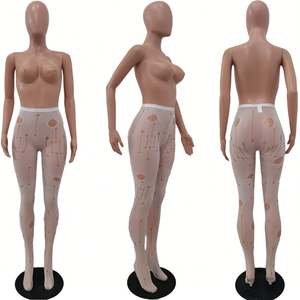 Pantimedias de Color Sólido para Mujer, Sensuales y Modernas, con Diseño Transparente y Aberturas, para Mujeres Maduras - Product Image 4