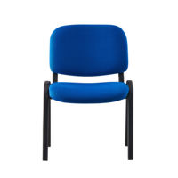 Chaise d'invité empilable moderne en tissu avec assise moelleuse certifiée EN1335 pour salles de réunion et conférences