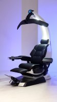 Cluvens Manticore, le plus grand cockpit informatique inclinable, station de travail pour jusqu'à 5 moniteurs, confortable pour le bureau à domicile, best-seller