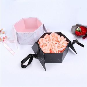 Luxury Heart-Shaped Velvet Flower <b>Box</b> for <b>Rose</b> Bouquets Glossy/Latte Matt Lamination Embossing-Elegant Flower Packaging - Product Image 5