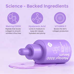 Sérum Facial Natural Matrixyl 3000 Peptídeo Hidratante Anti-Envelhecimento Redutor de Linhas com Ácido Hialurônico Vitamina C Colágeno - Product Image 3