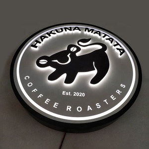 Hộp Đèn Led Hình Tròn Quảng Cáo Theo Yêu Cầu Của Nhà Sản Xuất Báo Hiệu Logo Công Bố Cửa Hàng Cajas De Luz Cửa Hàng Caixa De Luz - Product Image 1