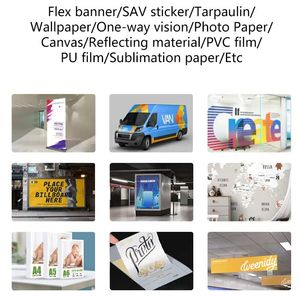 Hancolor Venta al por mayor Máquina digital Camisetas Impresora de inyección de tinta UV Tres I3200 Cuero Flex Banner Vinilo Marca Impresora - Product Image 3