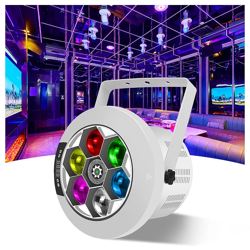 Shtx trong nhà lõm 6 mắt chùm ong di chuyển đầu ánh sáng với màu xanh lá cây laser KTV karaoke phòng khiêu vũ quét đèn xoay đầu DJ đèn