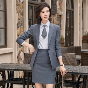 بدلة نسائية راقية لمديرات الفنادق، بليزر وبنطلون احترافي للأعمال، زي موحد لموظفي الاستقبال في مجال الضيافة - Product Image 6