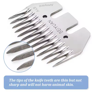 Offre Spéciale 13 dents <span class=keywords><strong>mouton</strong></span> cisaillement lames nouvelle condition lame droite cisailles peigne Cutter pour chèvre laine ciseaux accessoires - Product Image 4