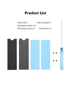 Dissipatore di Calore <span class=keywords><strong>M</strong></span>.2/MSATA 2280 SSD NVMe per Unità a Stato Solido, Interamente in Lega di Alluminio, per Mini Computer e PS5 - Product Image 5