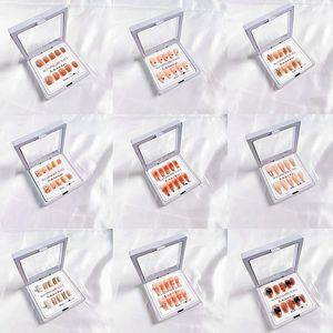 Fournitures pour ongles en gros, emballage en boîte, ongles press-on faits main de haute qualité avec motifs, ongles press-on faits à la main - Product Image 3