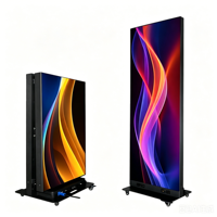 Afficheur numérique LED pliable d'intérieur MDS P2.5 640*1920mm, technologie GOB, roues anti-collision, démontage facile, plateforme RDM basée sur le cloud
