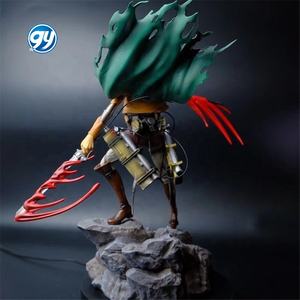 Figuras GY de 35CM attaque sur titan les titans <span class=keywords><strong>Shingeki</strong></span> <span class=keywords><strong>No</strong></span> <span class=keywords><strong>Kyojin</strong></span> Rivaille Ackerman Figurines d'action à double tête Battle Damaged - Product Image 4