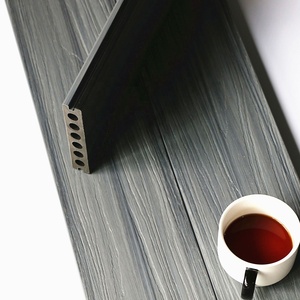 Échantillon gratuit couleur personnalisable plancher de <span class=keywords><strong>bois</strong></span> extérieur en plastique imperméable <span class=keywords><strong>incolore</strong></span> inodore double co-extrudé terrasse - Product Image 1