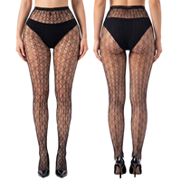Vente Chaude Collants Résille Jacquard Ondulés à Dentelle, Creux, Très Extensibles, en Maille Ondulée, Sexy, Vente en Gros